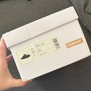 Cushionaire Black Fable-Fur Shoes